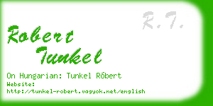 robert tunkel business card